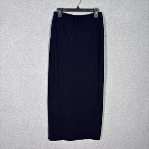 BLEUSALT Malibu The Tube Skirt Size 5 US 1X Navy Pencil Quiet Luxury Minimalist